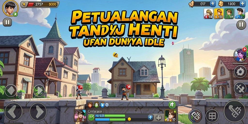 Tampilan menarik dari gameplay <strong>2757</strong> menampilkan karakter mengumpulkan sumber daya.