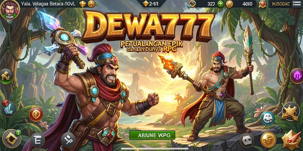 Tampilan gameplay yang mendebarkan di dunia RPG DEWA777.