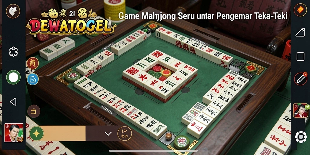 Tampilan gameplay DEWATOGEL dengan berbagai ubin Mahjong yang menarik.