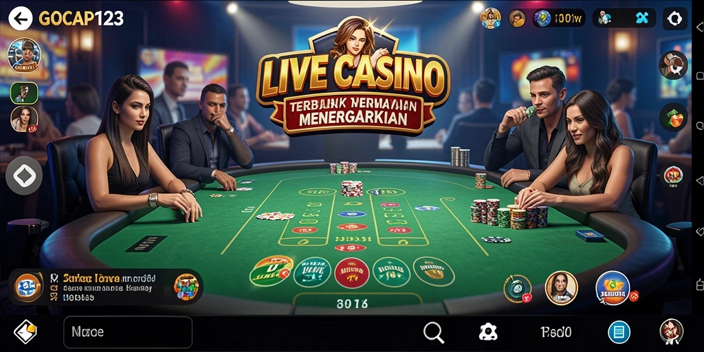 Tampilan menarik dari gameplay GOCAP123 yang mengasyikkan di Live Casino.