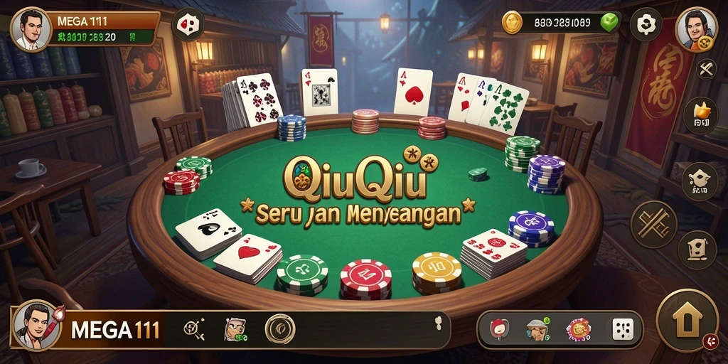 Tampilan gameplay QiuQiu yang seru dan interaktif.