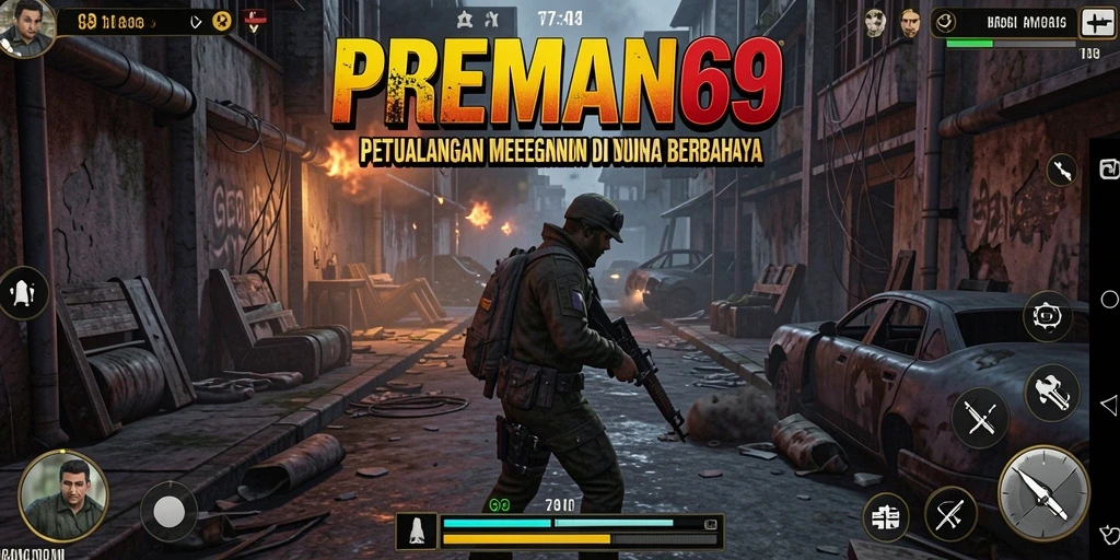 Screenshot menampilkan aksi seru dalam gameplay PREMAN69