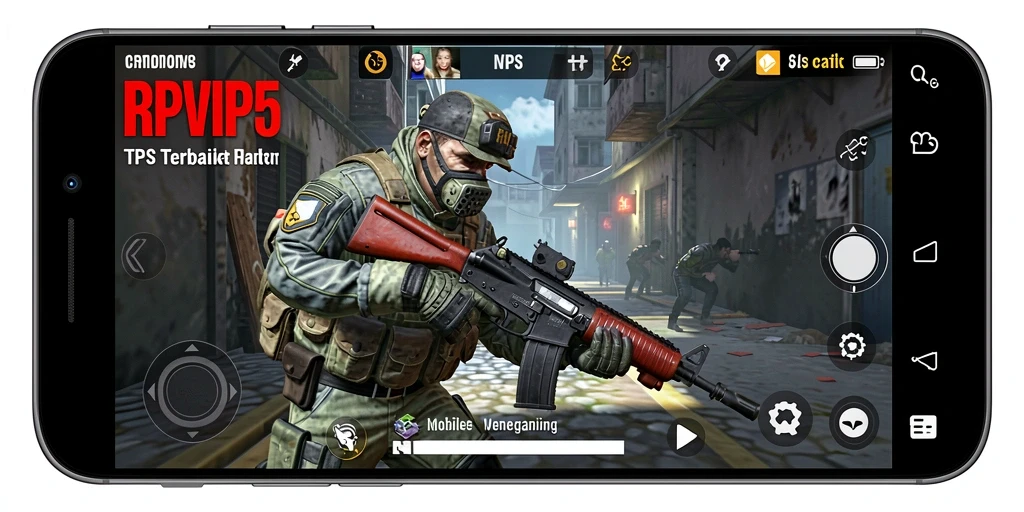 Screenshot RPVIP5 menampilkan intensitas pertempuran TPS yang mendebarkan.