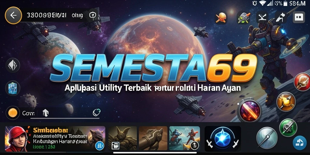 Tampilan antarmuka aplikasi SEMESTA69 yang modern dan fungsional.