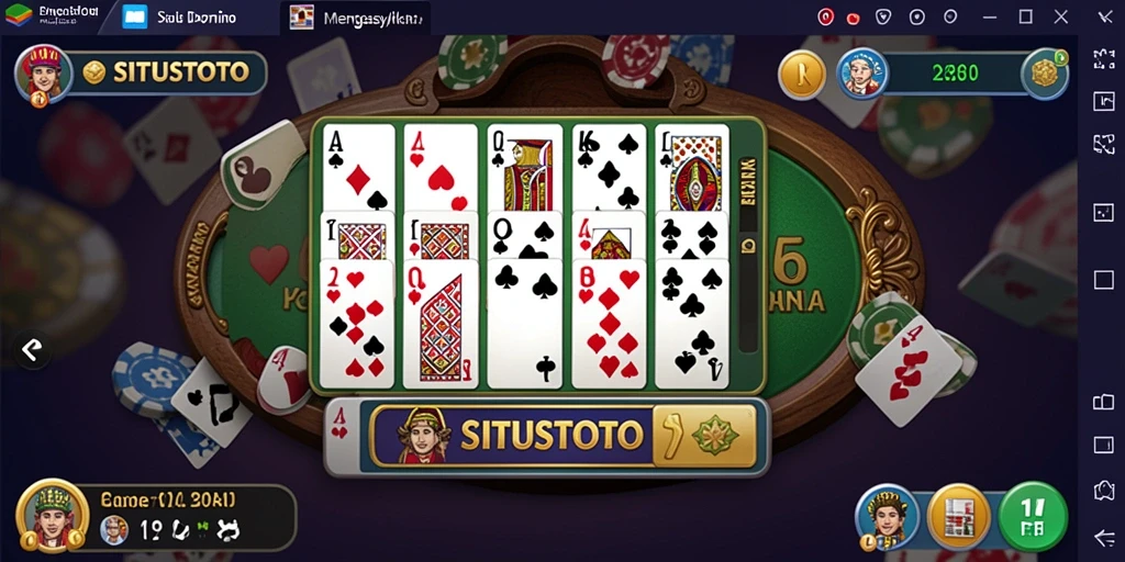Tampilan gameplay seru dalam SITUSTOTO saat bermain Domino.