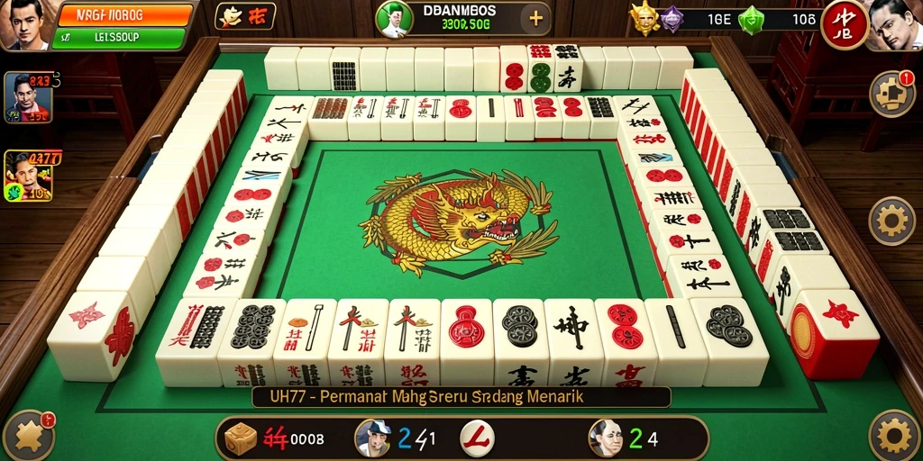 Tampilan seru dari permainan Mahjong UH77 yang menantang.