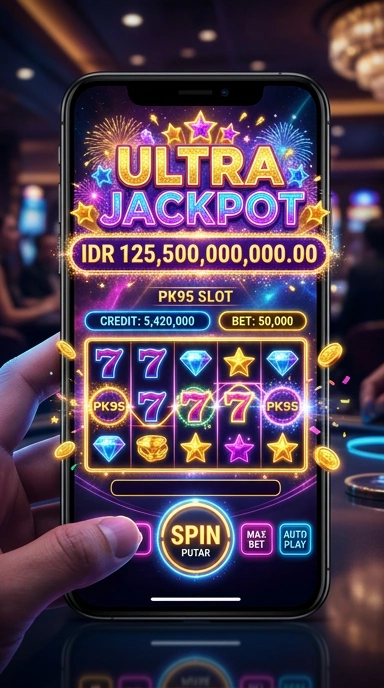 Tampilan utama aplikasi pk95 yang menarik.